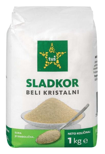 Sladkor beli kristalni 1 kg - Akcija v trgovini Tuš