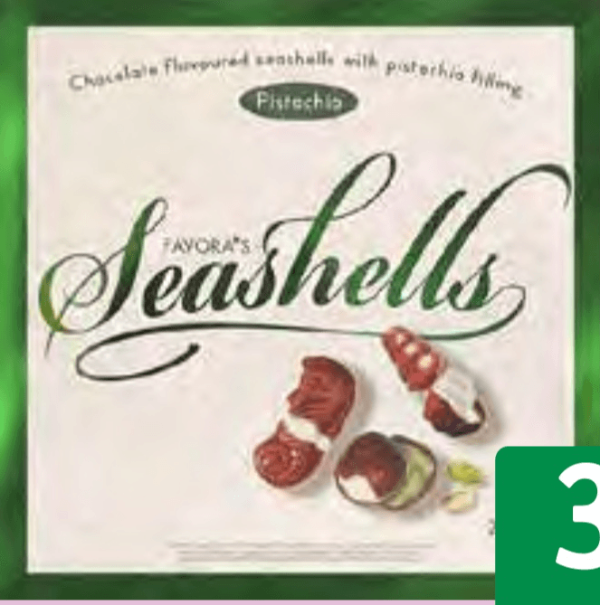 Fayora's Seashells S pistacijevo kremo 250 g - Akcija v trgovini Jager