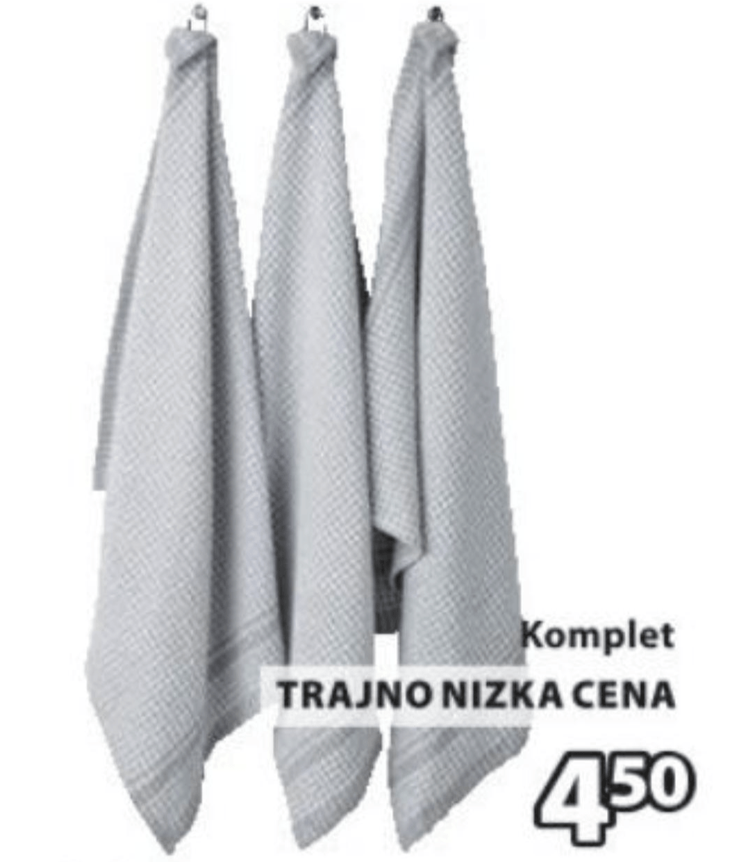 Kuhinjska krpa Sandarve 3 kosi, 50x70 cm Akcija v trgovini Jysk