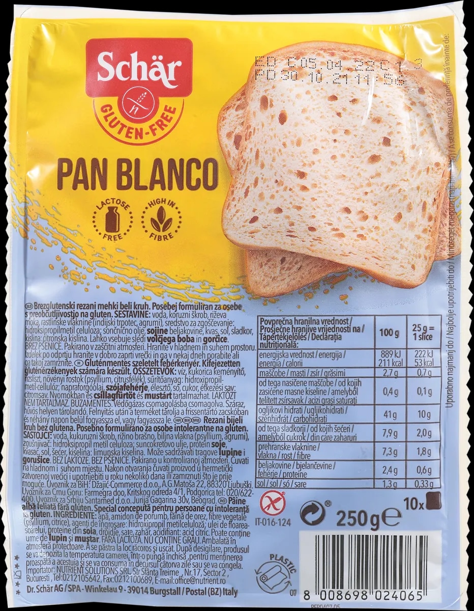 Beli kruh brez glutena Schar 250 g Akcija v trgovini Mercator