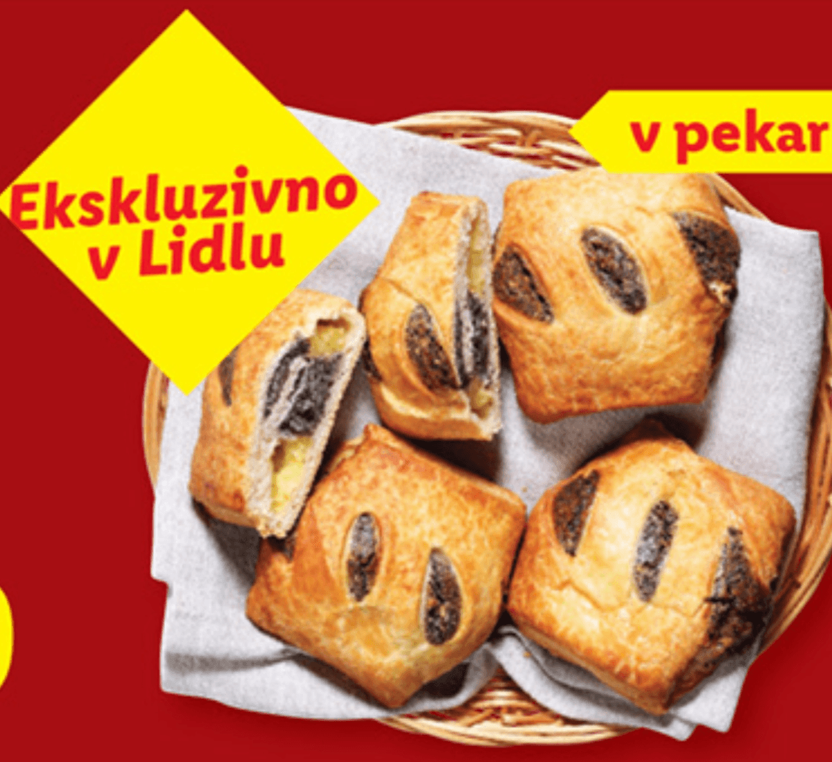 Listnato pecivo z vanilijevim pudingom in makom 90 g - Akcija v trgovini Lidl