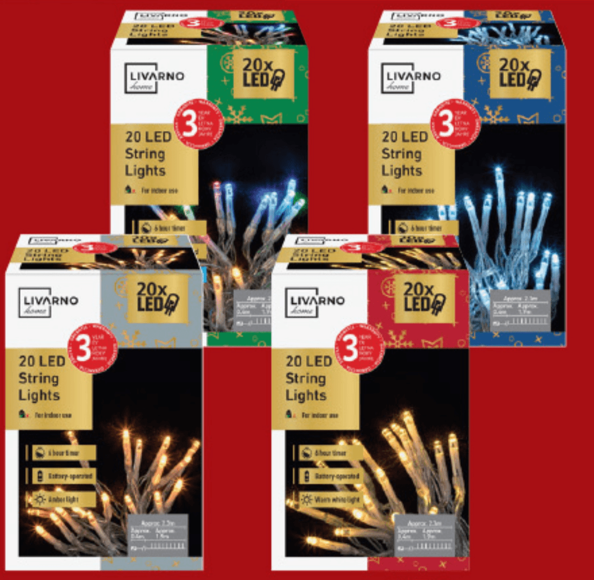LIVARNO home LED-svetlobna veriga 20 energetsko varčnih LED-diod - Akcija v trgovini Lidl