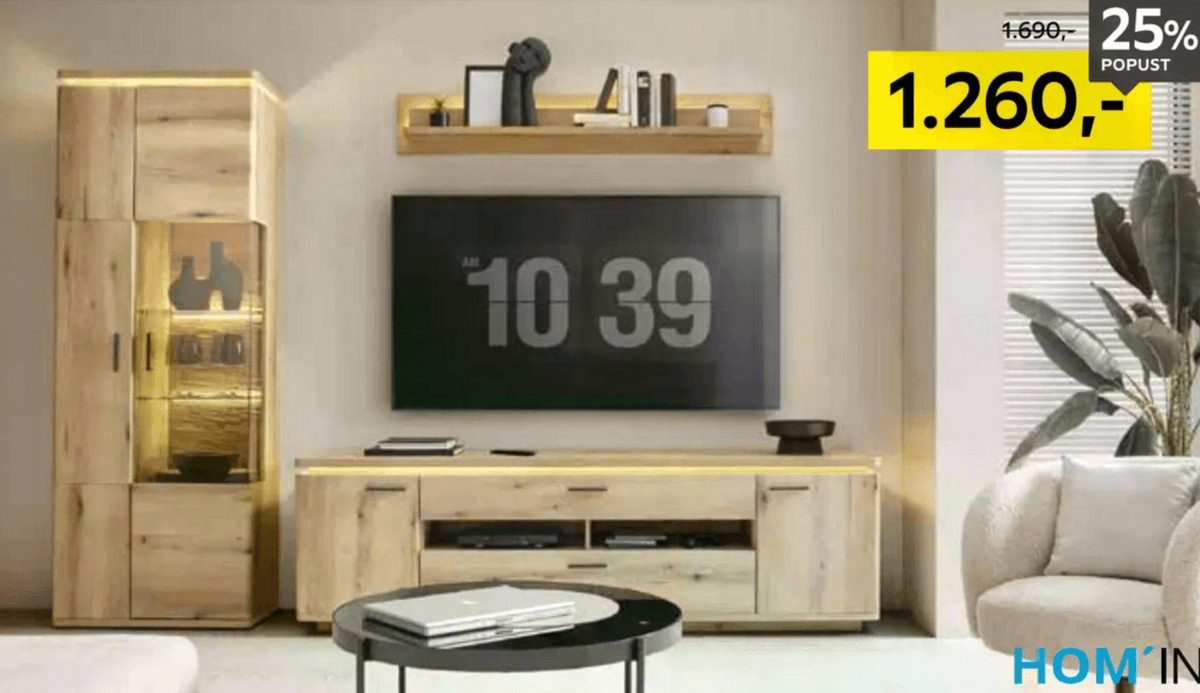 Dnevni regal HOM'IN - Akcija v trgovini Lesnina