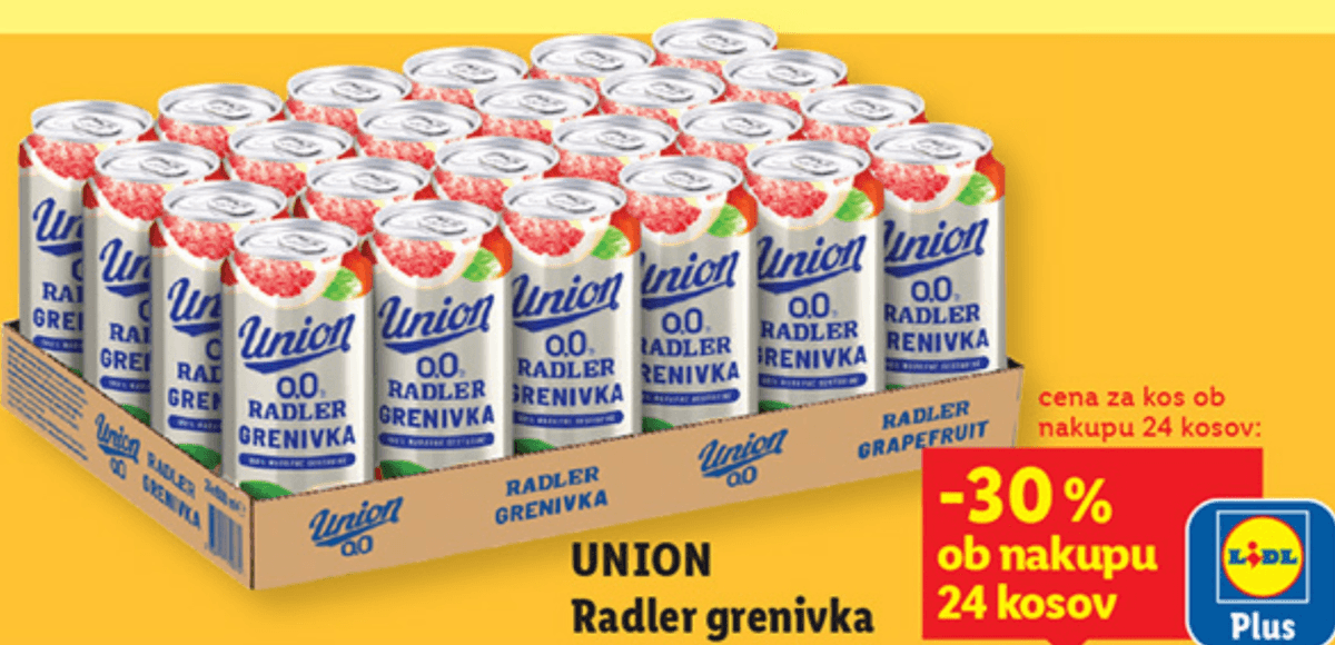 UNION Radler grenivka 0.5 L - Akcija v trgovini Lidl