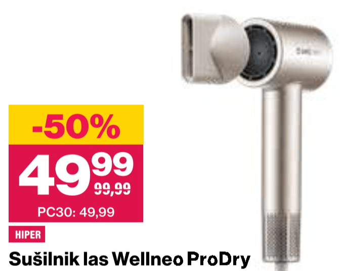 Sušilnik las Wellneo ProDry - Akcija v trgovini Mercator