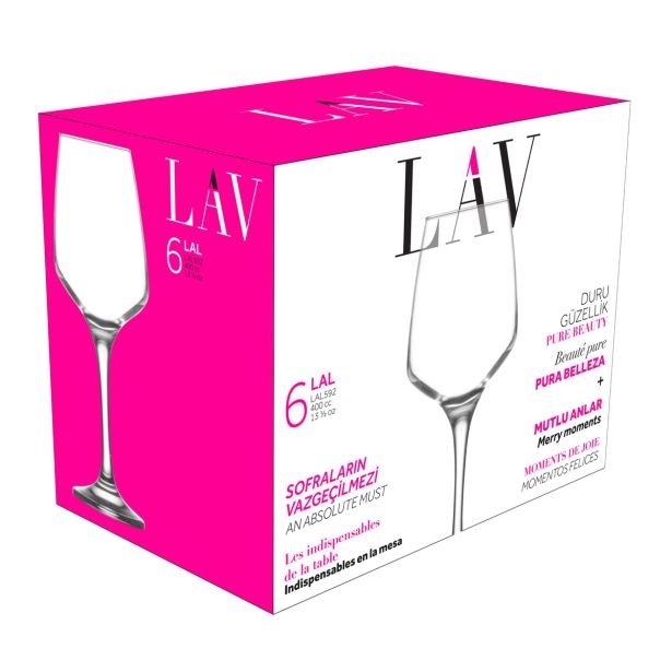 Set kozarcev LAV za vino 6/1, 400 ml - Akcija v trgovini Pevex