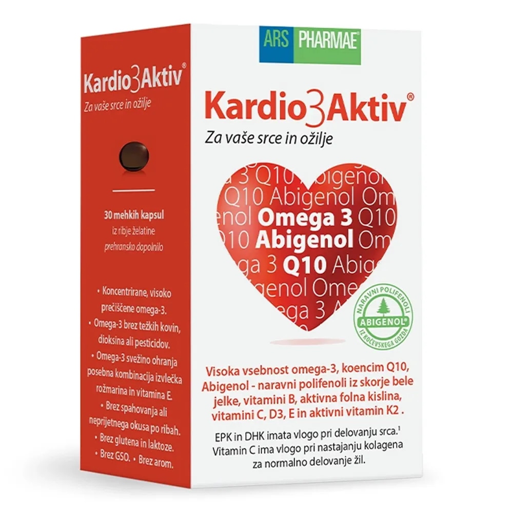 Kardio3Aktiv 30 kapsul Ars Pharmae Akcija v trgovini E.Leclerc