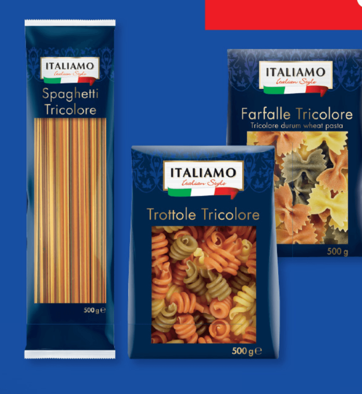 Italiamo Testenine „Tricolore“ 500 g - Akcija v trgovini Lidl