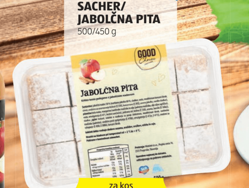 Good Choice Sacher/Jabolčna pita 500/450 g Akcija v trgovini Hofer