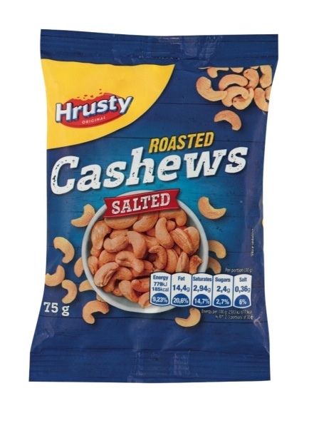 Indijski oreščki Hrusty 75 g - Akcija v trgovini Mercator