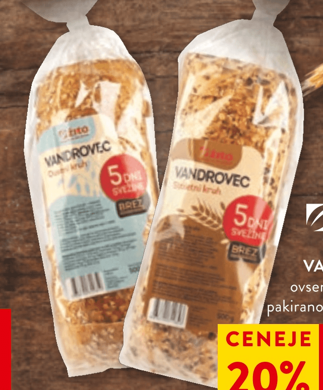 Žito Kruh Vandorvec 500 g - Akcija v trgovini Spar