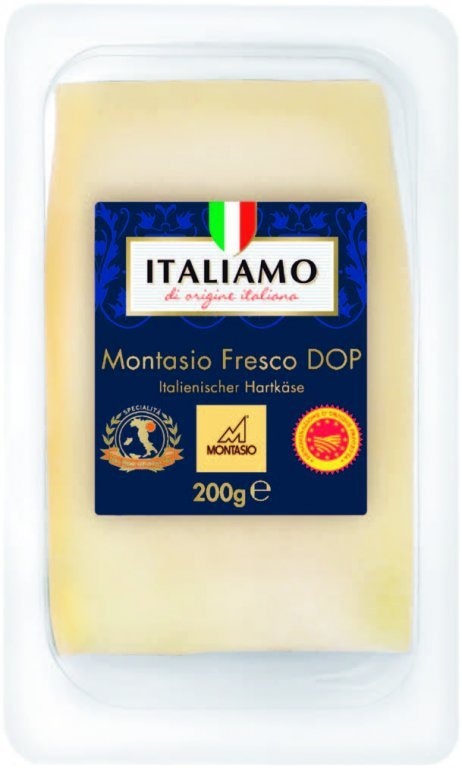 ITALIAMO Trdi sir „Montasio Fresco“ 200 g - Akcija v trgovini Lidl