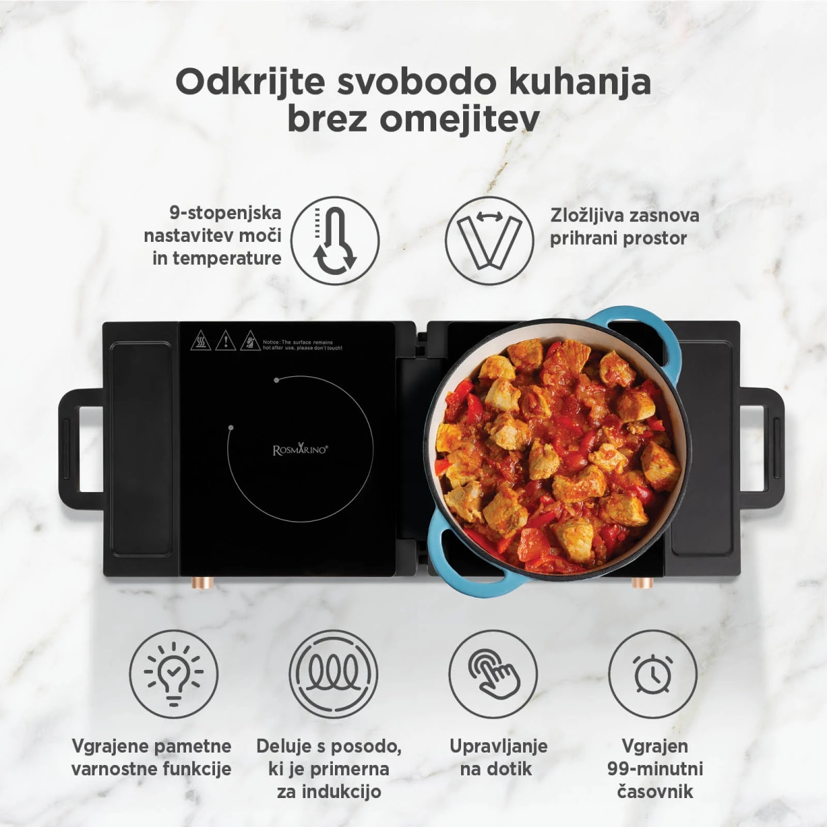 Indukcijski kuhalnik Rosmarino - Akcija v trgovini Mercator