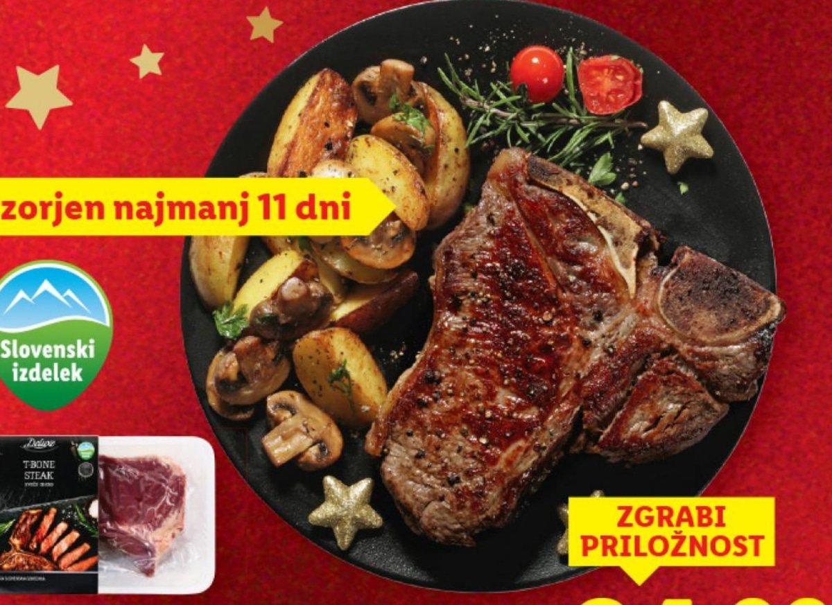 Deluxe Svež T-bone steak pribl. 1 kg - Akcija v trgovini Lidl