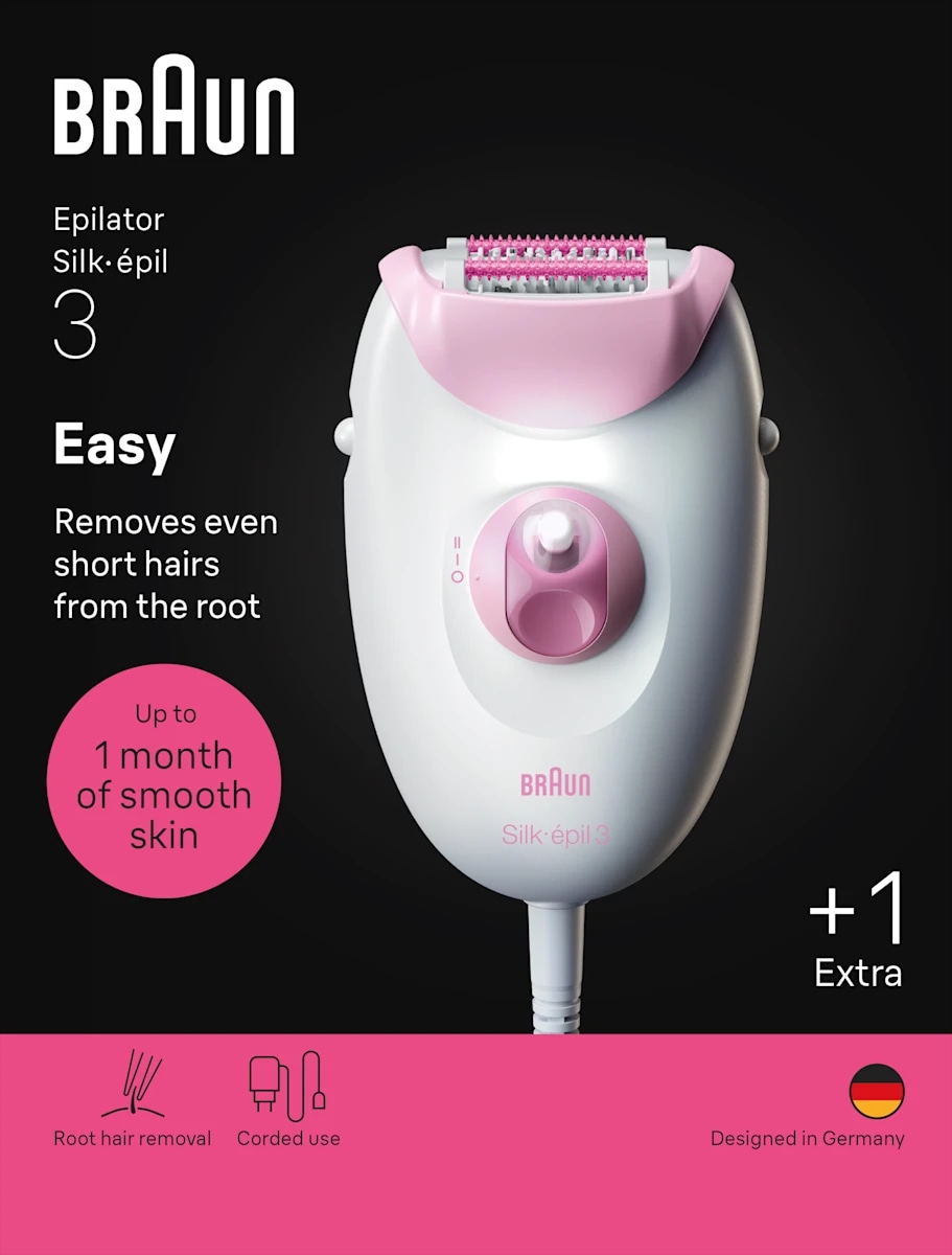 Braun Silk-Épil 3 ženski električni epilator Akcija v trgovini Dm