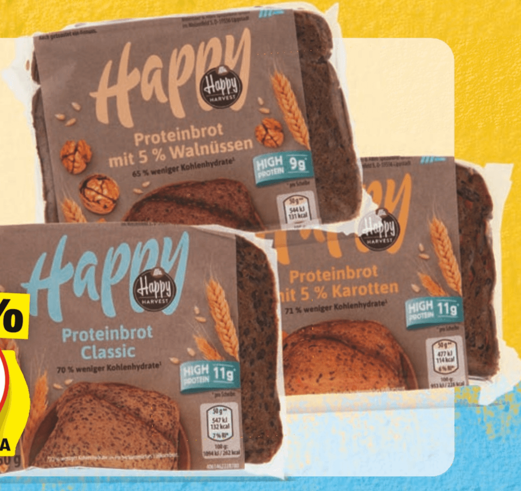 Happy Harvest Beljakovinski kruh 250 g - Akcija v trgovini Hofer