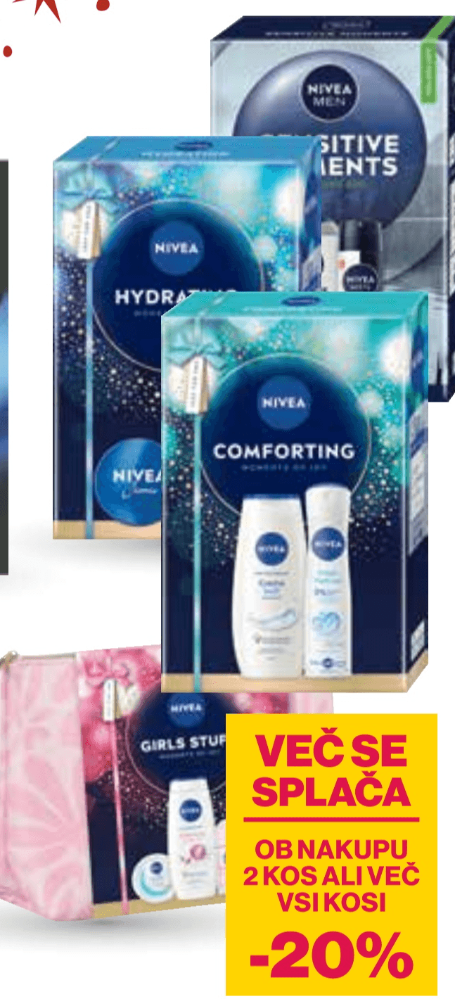 Darilne garniture Nivea - Akcija v trgovini Mercator