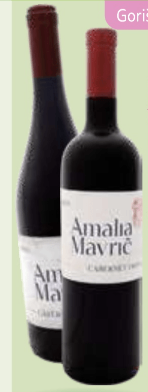 Kakovoatno vino ZGP Cabernet Sauvignon ali Cabernet Franc 0,75 l Amalia Mavrič - Akcija v trgovini E.Leclerc