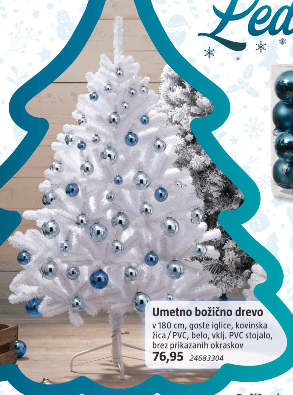 Umetno božično drevo - Akcija v trgovini Bauhaus