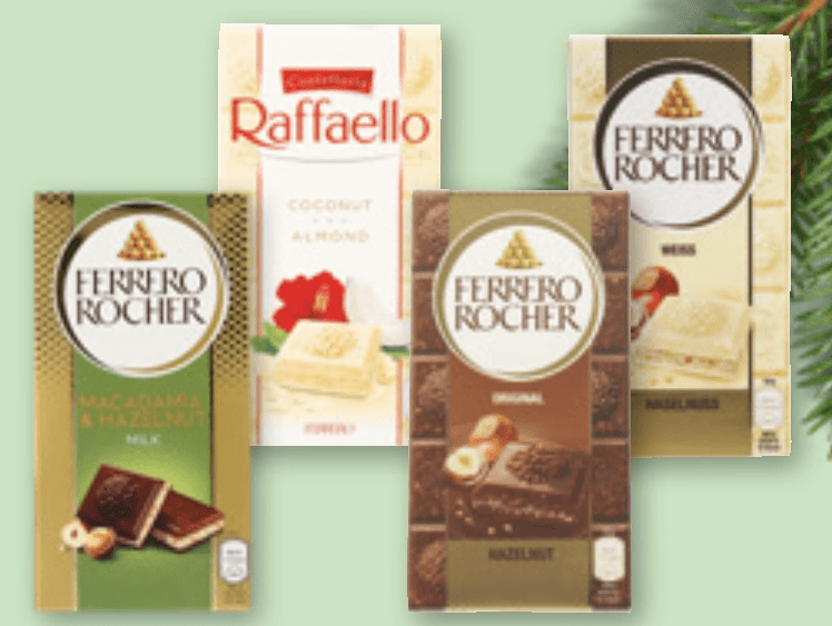 Čokolade Ferrero 90 g - Akcija v trgovini Spar