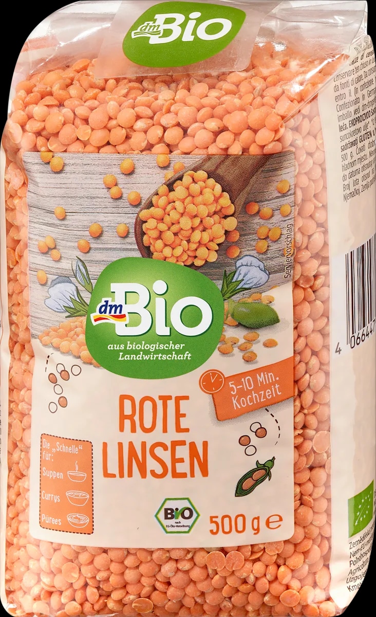 dmBio rdeča leča 500 g - Akcija v trgovini Dm