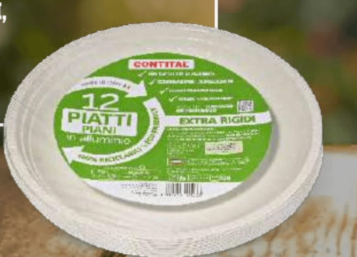 Plitvi aluminijasti krožniki 12 kosov Contital - Akcija v trgovini Eurospin