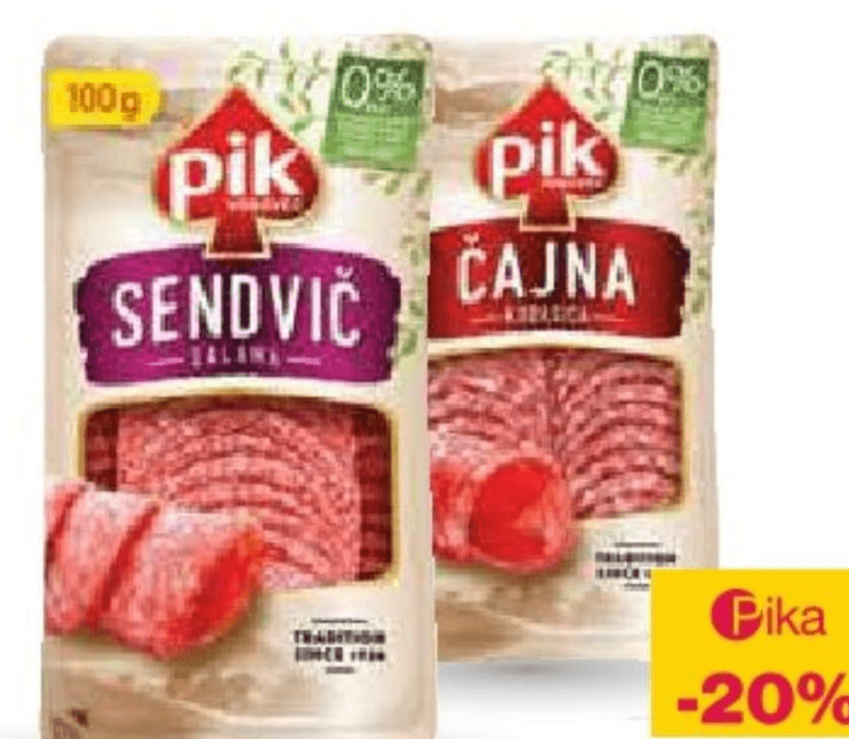 Narezka Pik 100 g - Akcija v trgovini Mercator