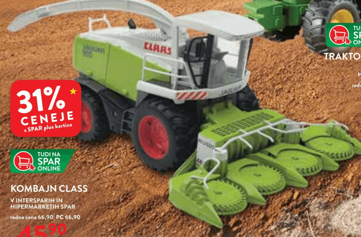 Kombajn Class Claas - Akcija v trgovini Spar