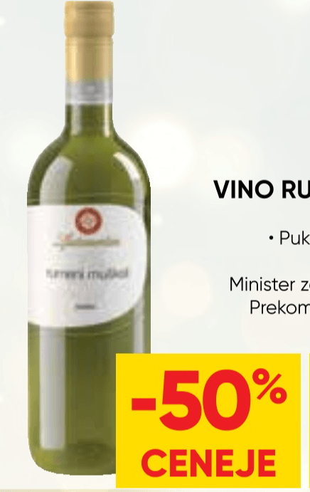 Vino Rumeni Muškat 0,75 l Puklavec Family Wines - Akcija v trgovini Tuš