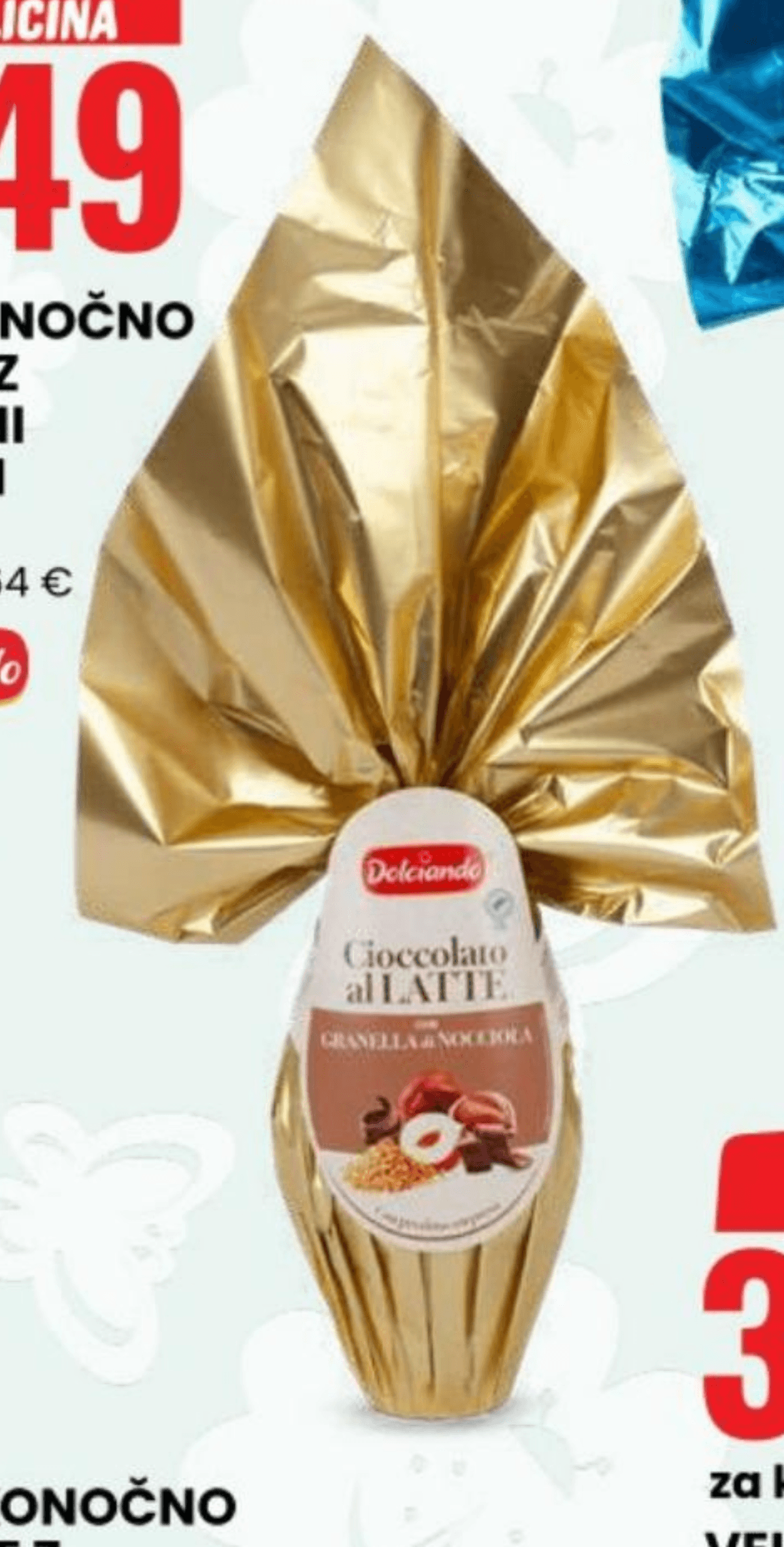 Velikonočno jajce z mletimi lešniki 300 g Dolciando - Akcija v trgovini Eurospin