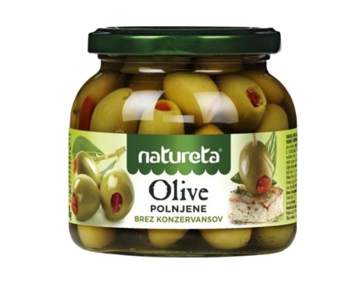 Olive zelene polnjene s papriko Natureta 530 g - Akcija v trgovini Mercator