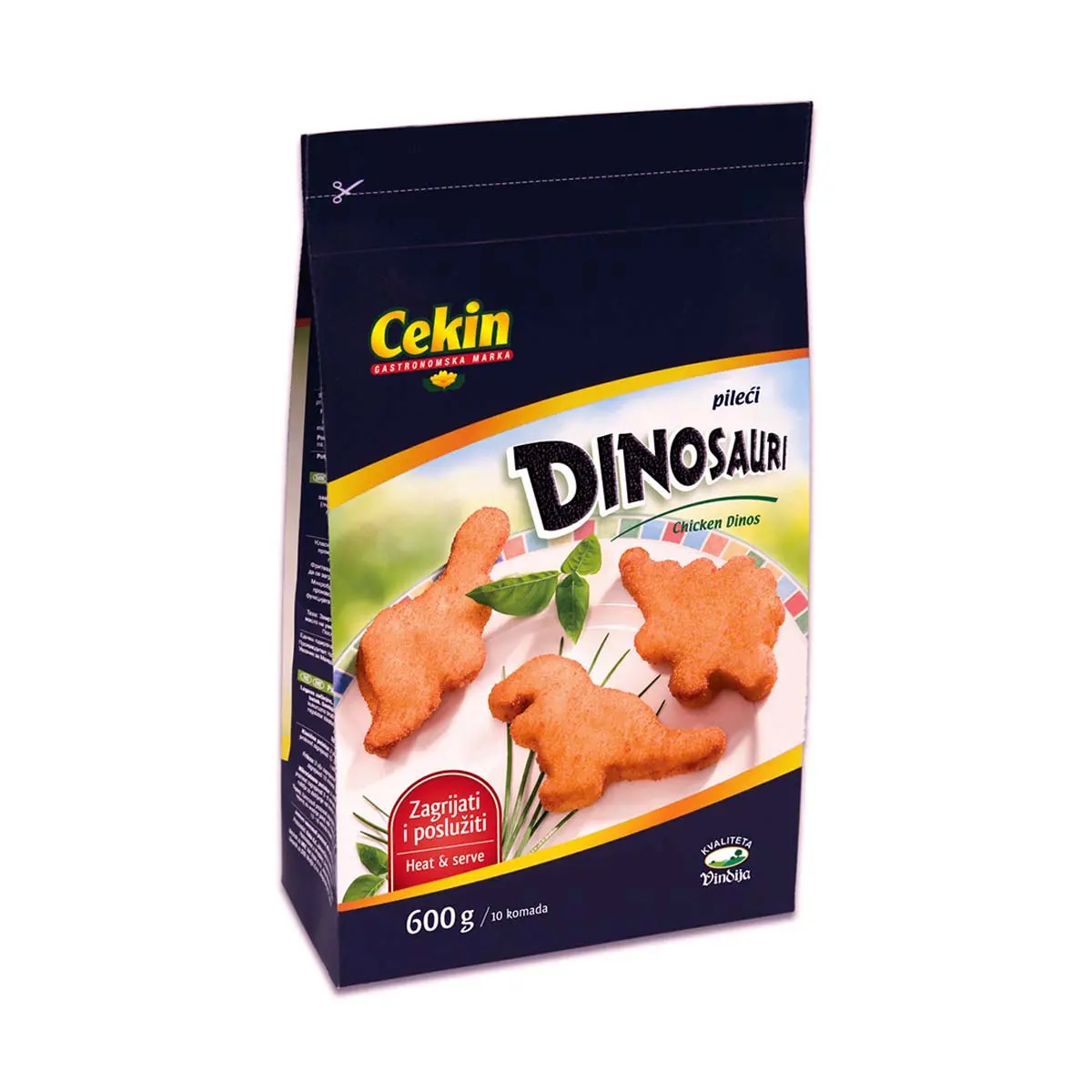 Panirani piščančji dinozavri Cekin 600 g Vindija - Akcija v trgovini Tuš