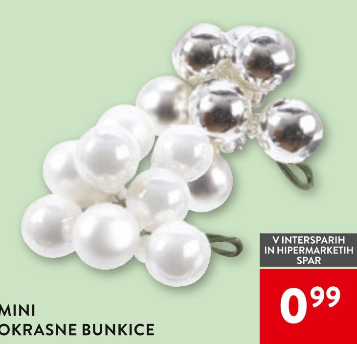 Mini okrasne bunkice - Akcija v trgovini Spar