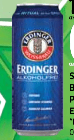 Erdinger Svetlo brezalkoholno pšenično pivo 0,5 l - Akcija v trgovini E.Leclerc