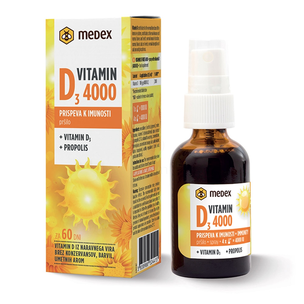 Medex Vitamin D3 4000 30 ml - Akcija v trgovini Tuš
