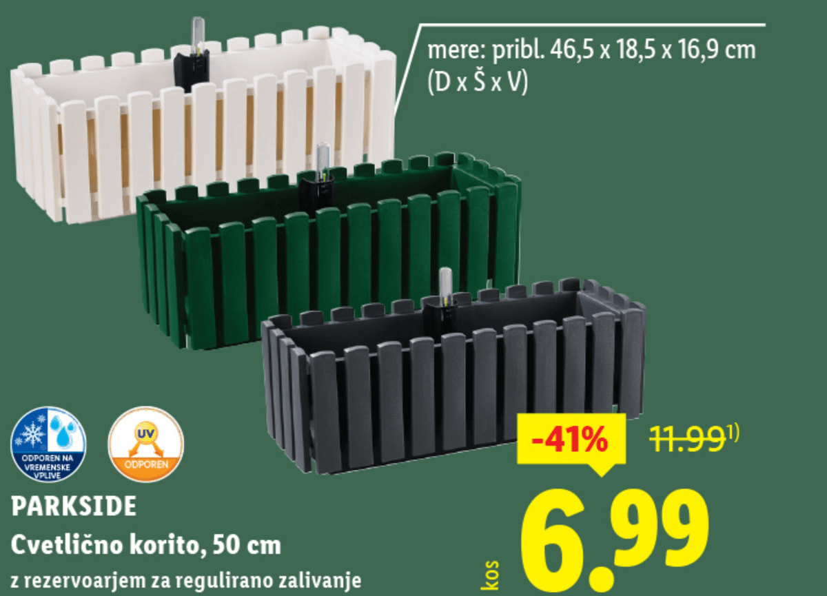 PARKSIDE Cvetlično korito 1 kos - Akcija v trgovini Lidl