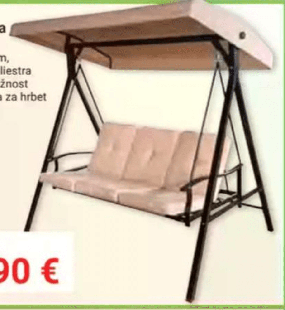 Vrtna gugalnica LONDON - Akcija v trgovini Pevex