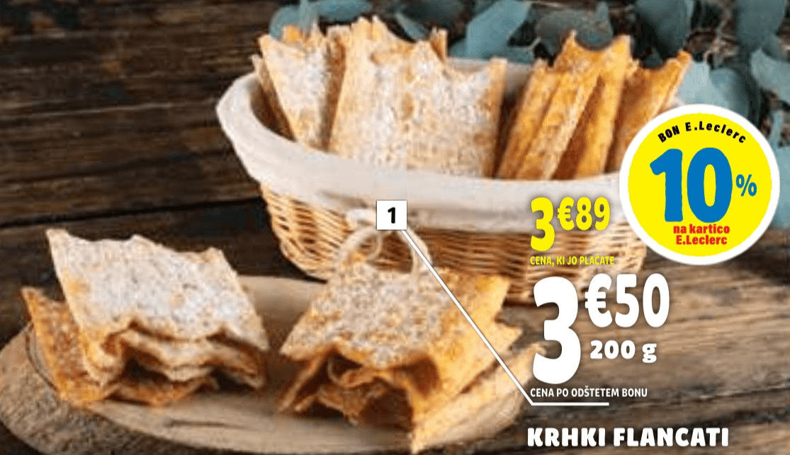 Krhki flancati 200 g - Akcija v trgovini E.Leclerc