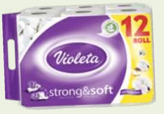 Toaletni papir Violeta 12/1 - Akcija v trgovini E.Leclerc