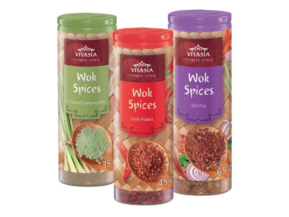 Vitasia Začimbe za jedi iz woka 35-65 g - Akcija v trgovini Lidl