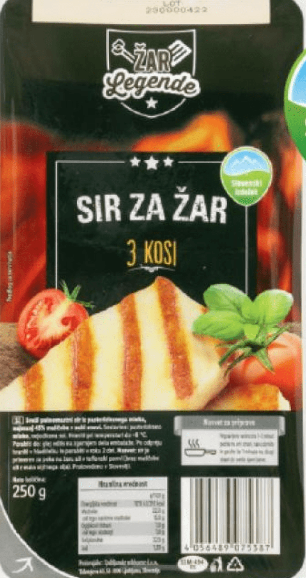 ŽAR LEGENDE Sir za žar 250 g - Akcija v trgovini Lidl