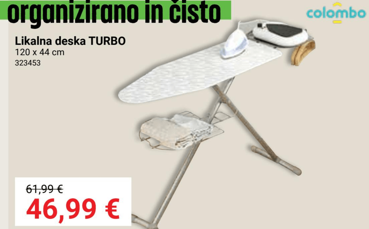 Likalna deska TURBO 120 x 44 cm Colombo - Akcija v trgovini Pevex