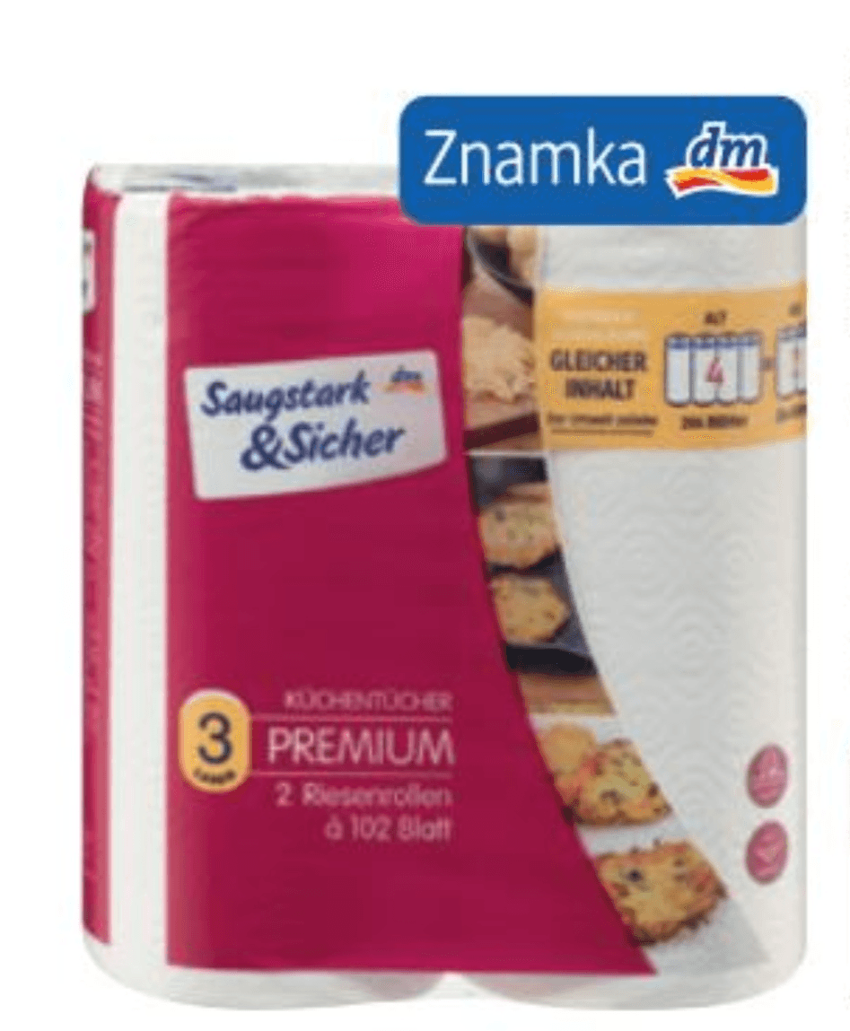 Saugstark&Sicher kuhinjske brisače 2x102 lističa - Akcija v trgovini Dm