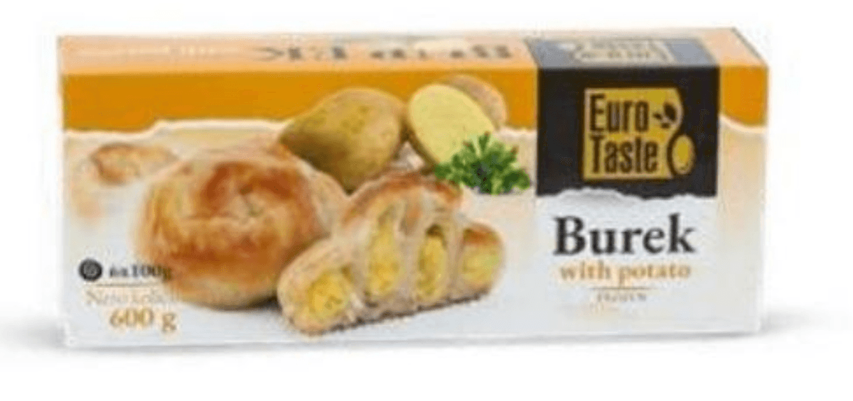 Burek s krompirjem 6 kosov, 600 g Euro Taste - Akcija v trgovini Eurospin