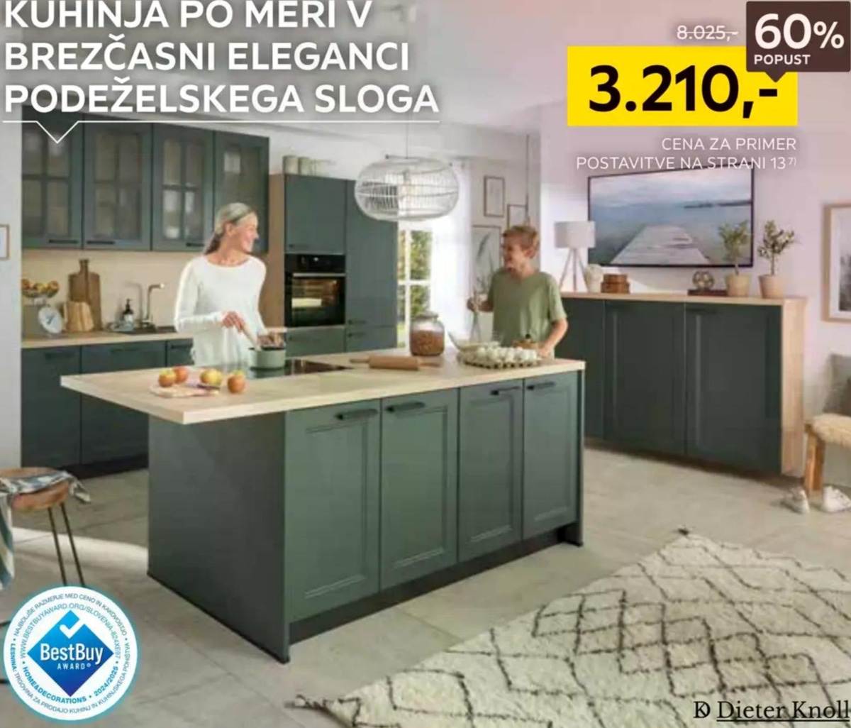 Kuhinja po meri Dieter Knoll - Akcija v trgovini Lesnina