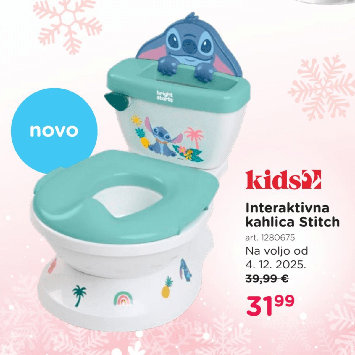 Kids2 Interaktivna kahlica Stitch - Akcija v trgovini Baby Center