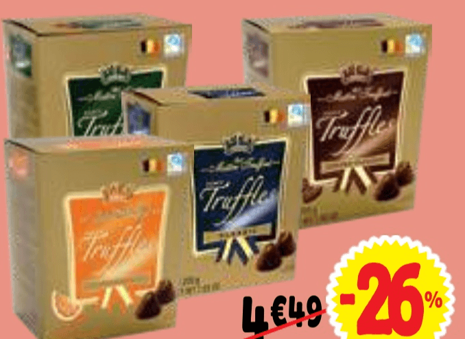 Praline Truffles Maitre Truffout 200 g - Akcija v trgovini E.Leclerc