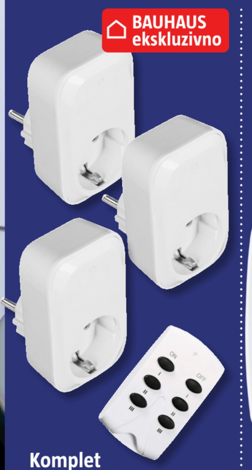 Komplet brezžičnih vtičnic 3 kosi SCHWAIGER - Akcija v trgovini Bauhaus