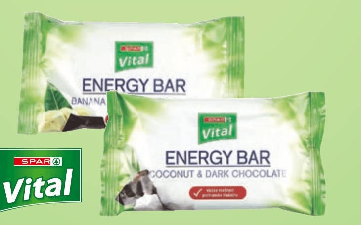 Energijska ploščica 50 g SPAR Vital - Akcija v trgovini Spar
