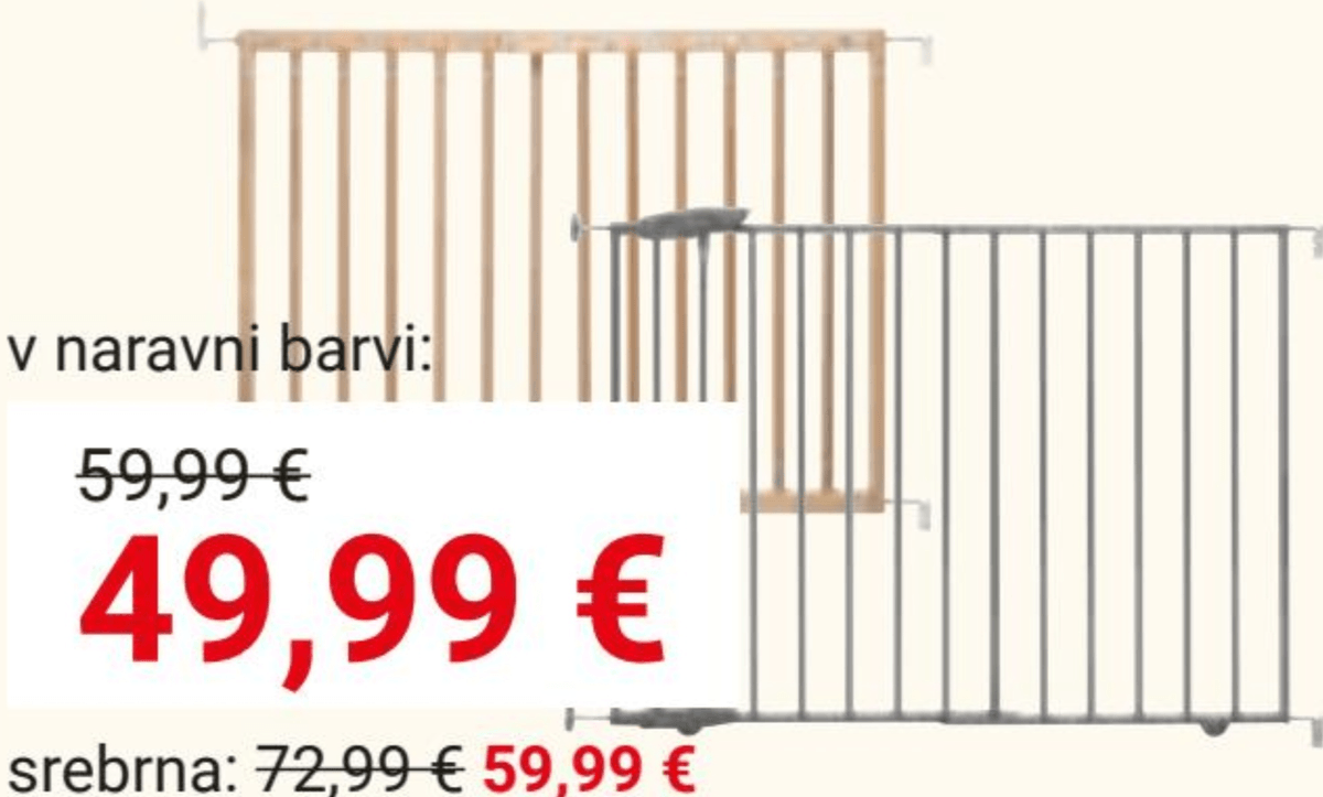 Varnostna ograja MAYA/ELIA 64 - 106 cm - Akcija v trgovini Pevex